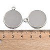 Non-Tarnish 304 Stainless Steel Pendant Cabochon Settings STAS-Z070-01P-04-3