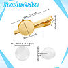 8Pcs Brass Tie Clip Cabochon Settings KK-GO0002-43G-2