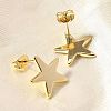 Brass Stud Earrings EJEW-B118-03G-3