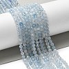 Natural Aquamarine Beads Strands G-F509-02-4mm-5