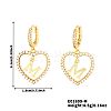 Brass Heart Hoop Earrings BR9605-7-1