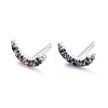 Moon Sparkling Cubic Zirconia Stud Earrings for Her ZIRC-C025-13P-2