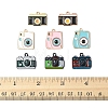 25Pcs 8 Styles Alloy Enamel Pendants ENAM-FS0003-13-5