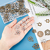   60Pcs 10 Style Tibetan Style Alloy Pendants FIND-PH0009-15-3