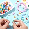 200Pcs Opaque Plastic Beads KY-YW0001-79A-4