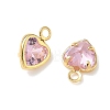 Brass Micro Pave Cubic Zirconia Pendants KK-Z136-18G-02-2