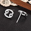 S925 Sterling Silver Stud Earrings EJEW-K303-01S-04-2