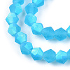 Imitate Austrian Crystal Bicone Frosted Glass Beads Strands LS-EGLA-A039-T6mm-MB19-3