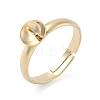 Adjustable Brass Cup Peg Ring Settings For Half-drilled Beads KK-K414-02A-G-1