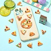 30Pcs 6 Styles Opaque Resin Pizza Cabochons RESI-CJ0005-41-6