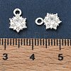 Brass Micro Pave Clear Cubic Zirconia Charms CU-CBAB0CF-23S-3