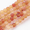 Natural Red Agate Bead Strands G-G735-64F-4mm-1