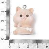 Flocky Opaque Resin Pendants RESI-G105-05C-3
