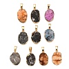 Natural Druzy Agate Pendants GG-K002-18-1
