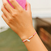 Glass Heart Charm Braided Bracelets ZL0306-1