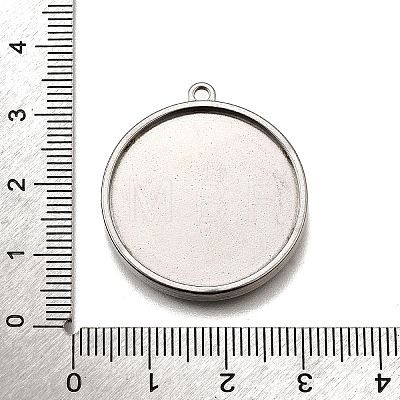 304 Stainless Steel Pendant Cabochon Settings X-STAS-S181-02P-B-1