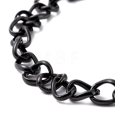 Vacuum Plating Fashionable 304 Stainless Steel Side Twisted Chain Bracelets STAS-A028-B073EB-1