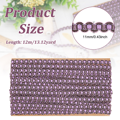 Polyester S-shaped Lace Trim OCOR-WH0068-80B-1