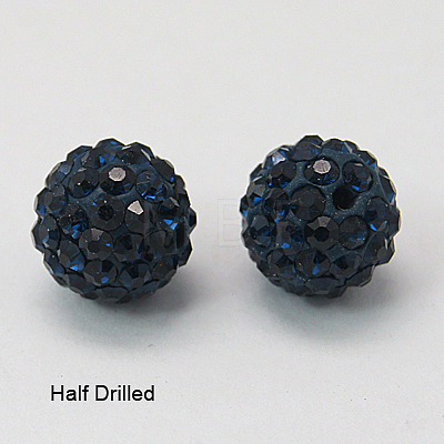 Polymer Clay Rhinestone Beads RB-H258-HD10mm-207-1