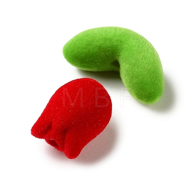 Flocking Opaque Acrylic Beads OACR-P038-01A-01-1