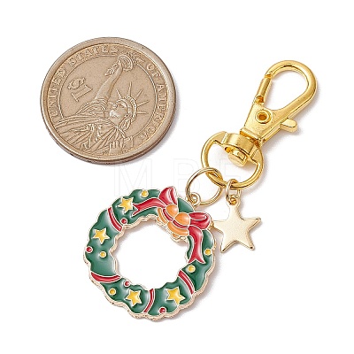 Christmas Alloy Enamel Pendant Decoration KEYC-JKC00908-1