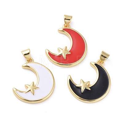 Enamel Pendants KK-G363-51G-1