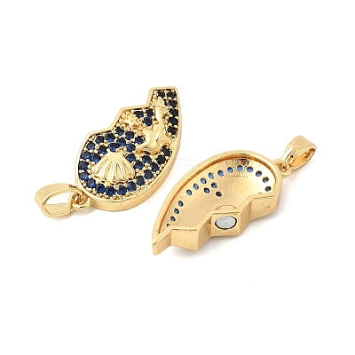 Valentine's Day Brass Micro Pave Cubic Zirconia Split Pendants LS-KK-H251-01D-G-1