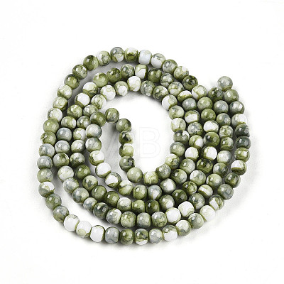 Baking Paint Glass Beads Strands X-DGLA-N003-6mm-C06-1