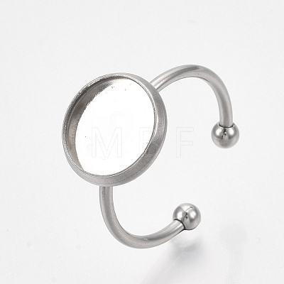 201 Stainless Steel Cuff Finger Rings Components X-STAS-T047-19A-1