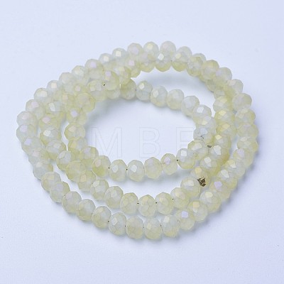 Electroplate Transparent Glass Beads Strands EGLA-A034-T1mm-X05-1