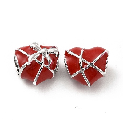 Rack Plating Alloy Enamel European Beads PALLOY-P289-25P-1