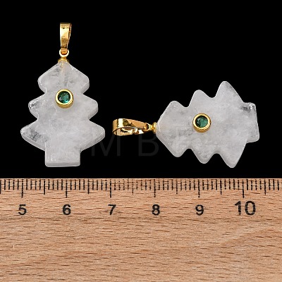 Natural Quartz Crystal Pendants G-P628-04G-05-1