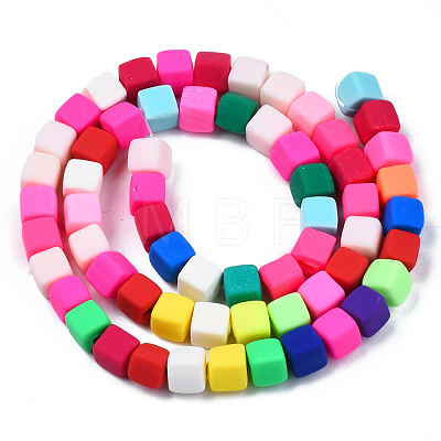 Handmade Polymer Clay Beads Strands X-CLAY-T020-09-1