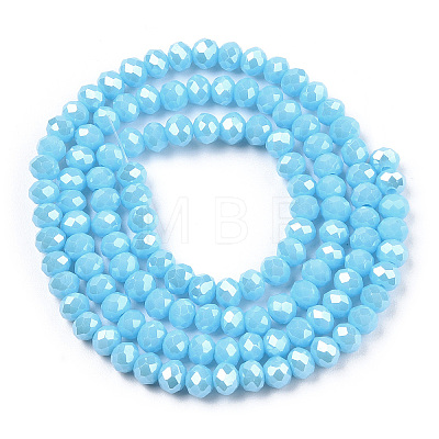Electroplate Glass Beads Strands EGLA-A034-P4mm-A26-1