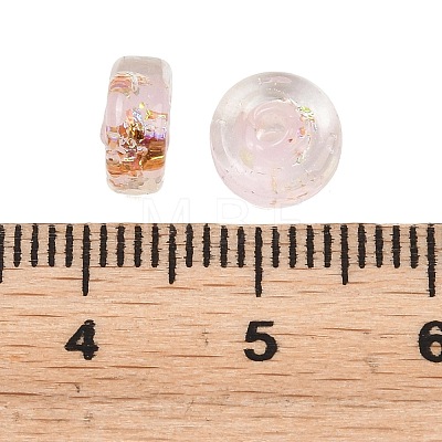 Luminous Handmade Foil Glass Beads LAMP-P020-01A-04-1