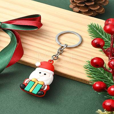 Christmas PVC Plastic Keychain KEYC-YW00088-02-1