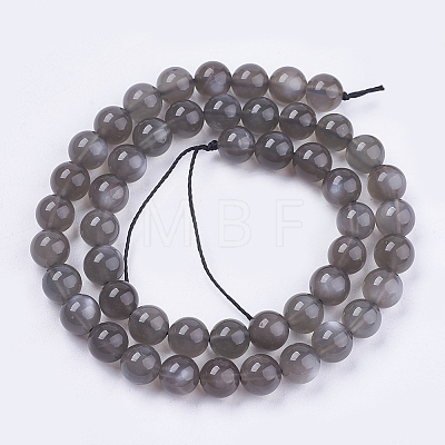 Natural Black Moonstone Beads Strands G-J157-8mm-05-1