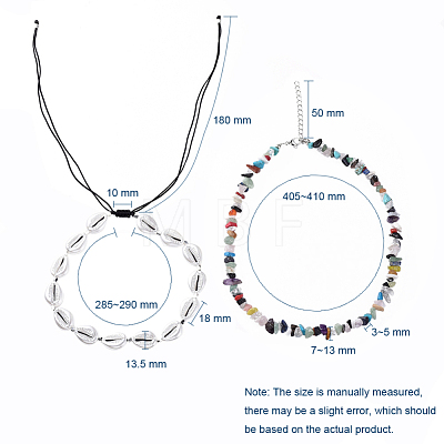 Adjustable Beaded Necklace Sets NJEW-JN02660-1