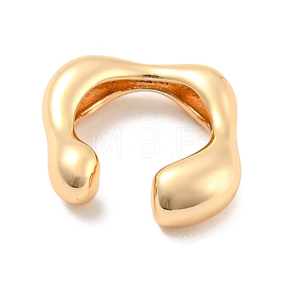 Real 14K Gold Plated Brass Cuff Earrings EJEW-M232-02C-G-1