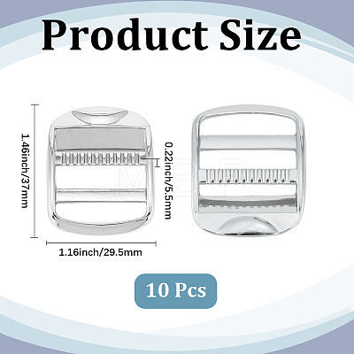 10Pcs Rectangle Alloy Buckles FIND-CY0002-23P-1