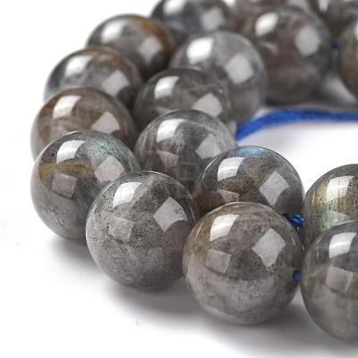 Natural Gemstone Labradorite Round Beads Strands G-E251-33-12mm-1