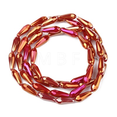 Electroplated Opaque Glass Beads Strands EGLA-L015-FR-B24-01-1