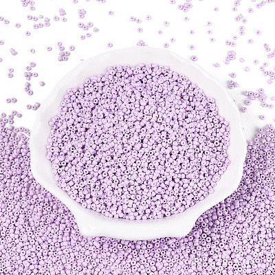 12/0 Baking Paint Glass Round Seed Beads SEED-S036-01A-08-1
