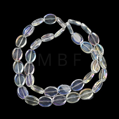 AB Color Plated Electroplate Transparent Glass Beads Strands EGLA-G037-05A-AB01-1