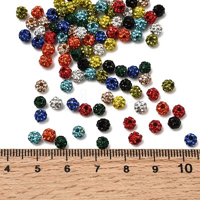 10Colors Rhinestone Clay Pave Beads RB-WH0005-013A-1