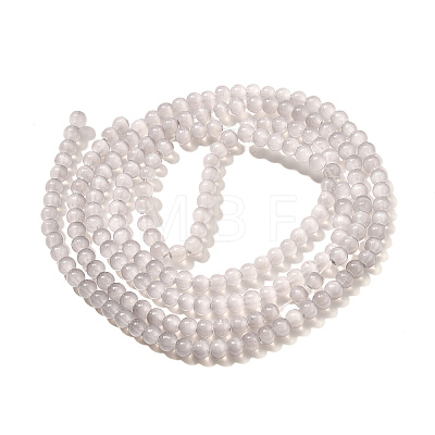 Baking Painted Imitation Jade Glass Round Bead Strands DGLA-Q021-4mm-43-1