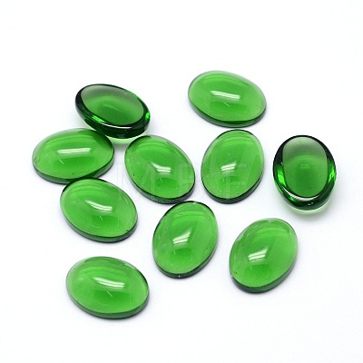 K9 Glass Cabochons Oval Flat Back Cabochons GGLA-L002B-04-1