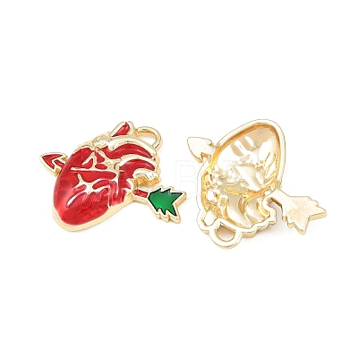 Rack Plating Alloy Enamel Pendants AL-CBA2B10-01G-04-1