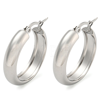 Tarnish Resistant 202 Stainless Steel Hoop Earrings EJEW-H003-38P-03-1