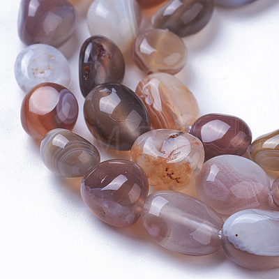Natural Botswana Agate Beads Strands X-G-P433-20-1